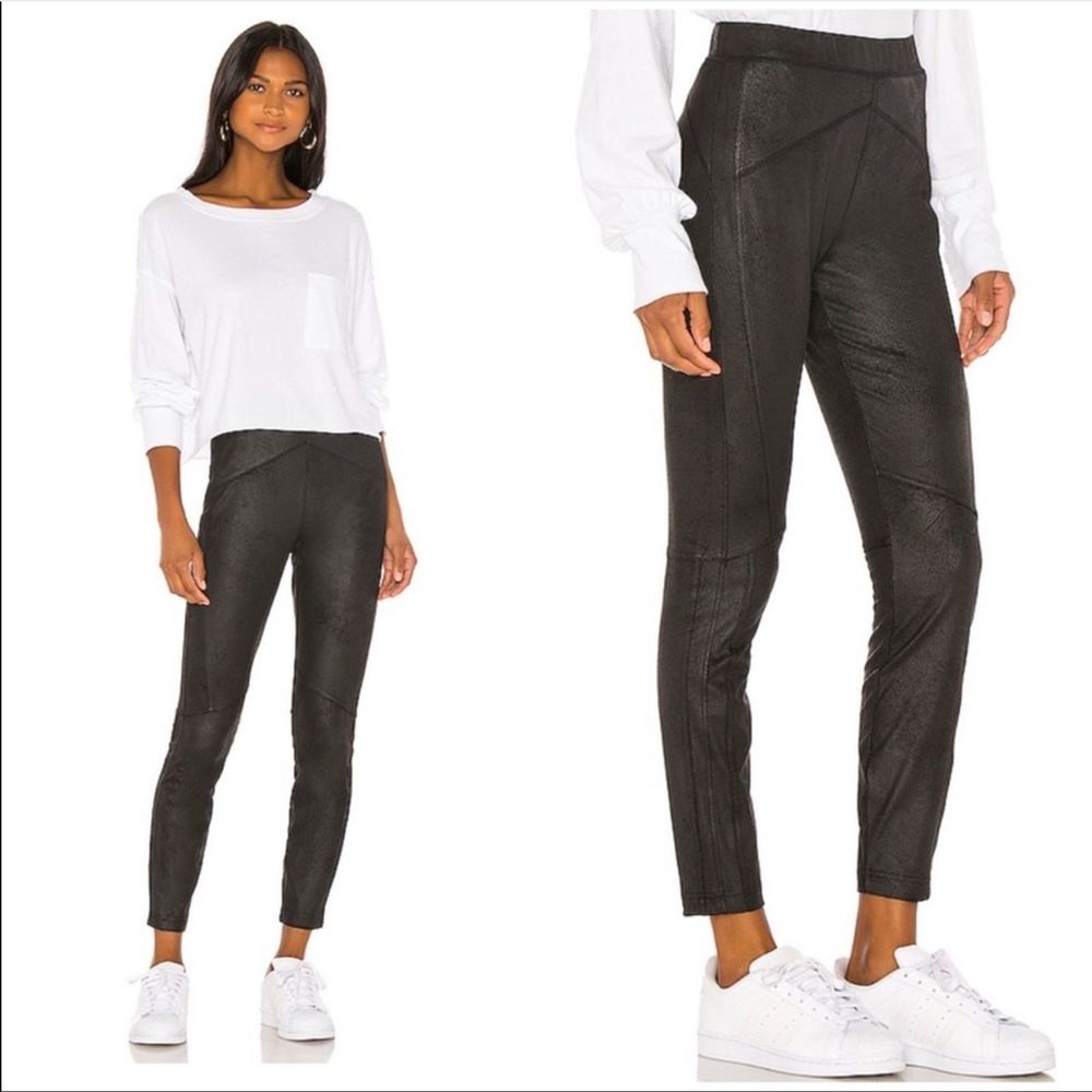 New Free People Midnight Vegan Suede Skinny Pants